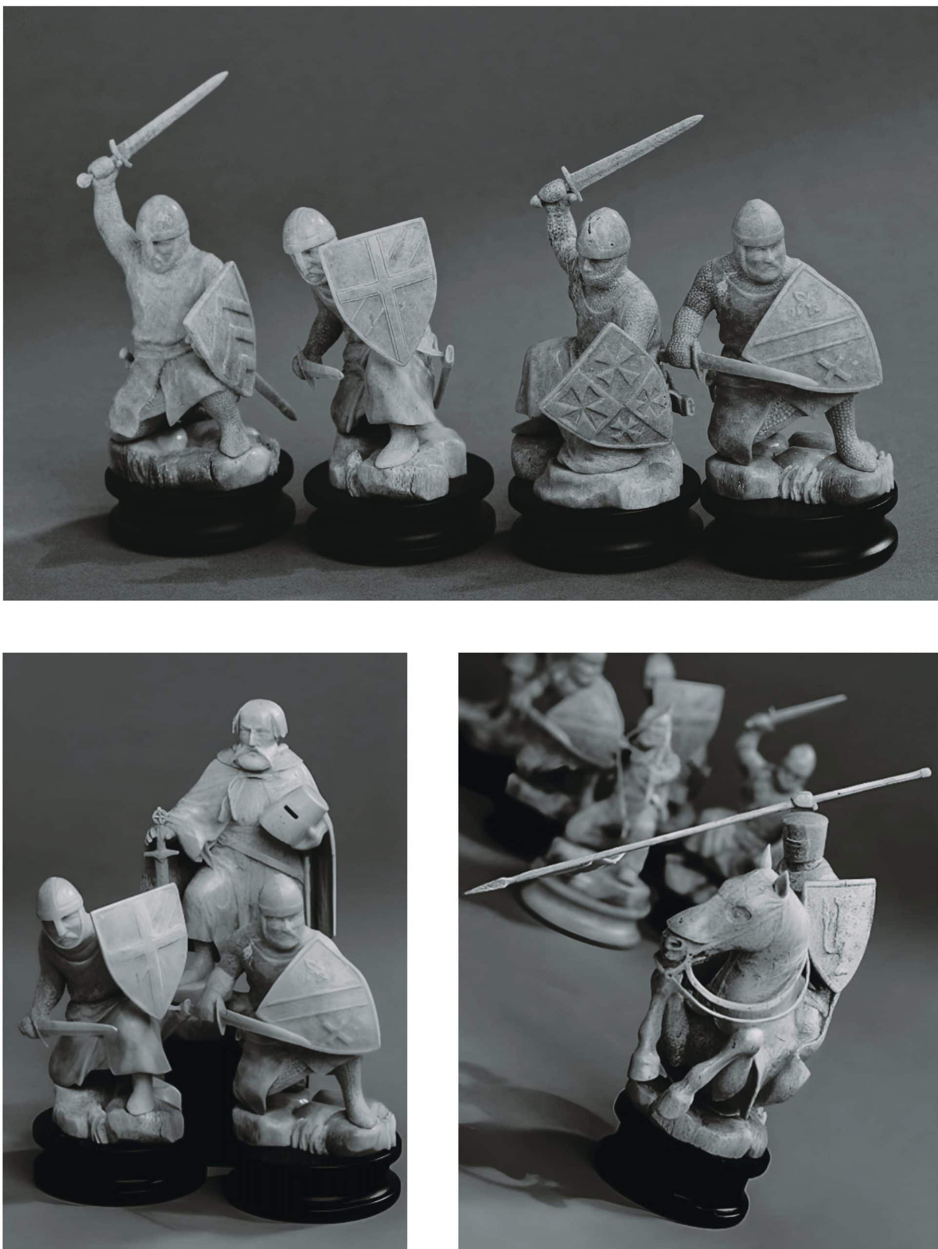 chess set the third crusade  (basilosaurus rib) photo