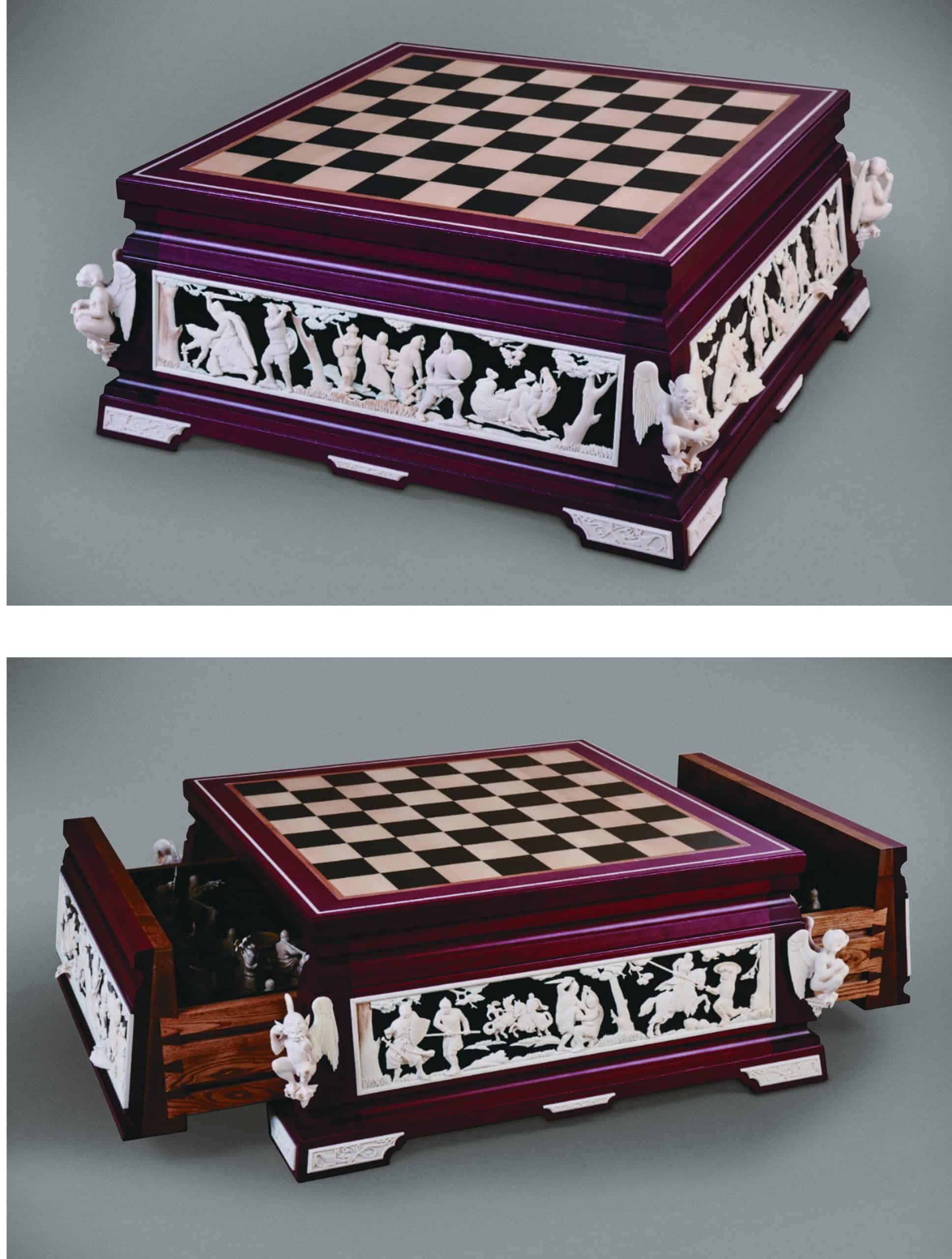 chess set the third crusade  (basilosaurus rib) photo