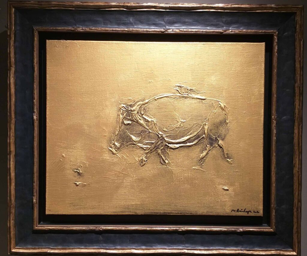 Boar and bird